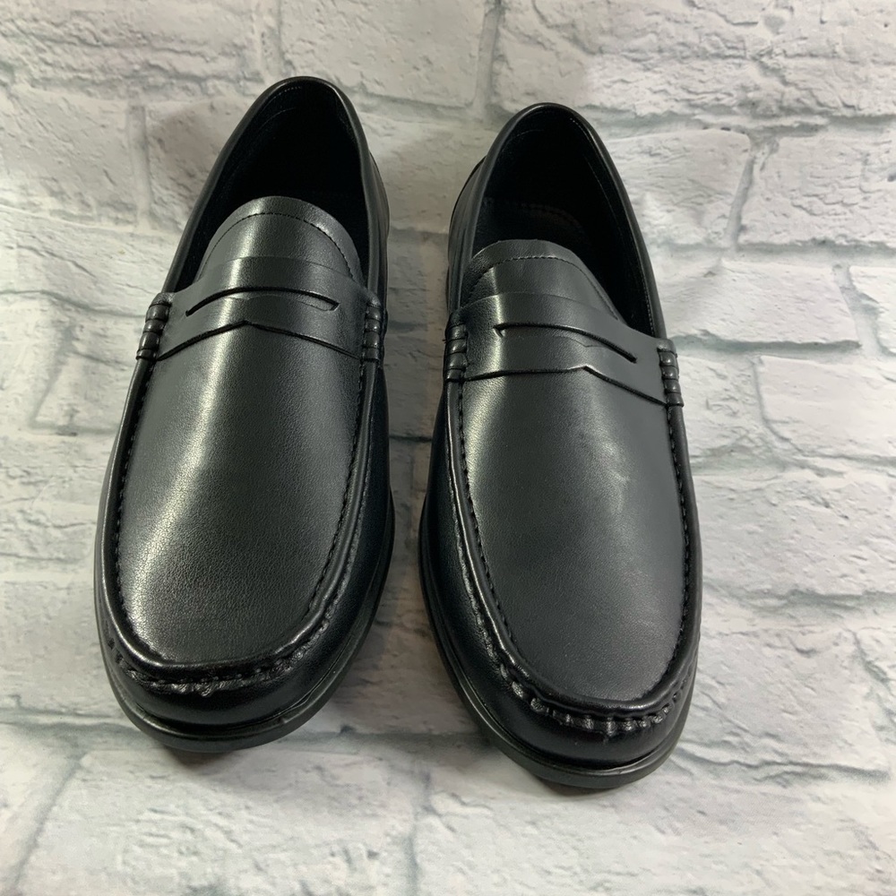 Adolfo Men’s Black Aaron Penny Loafers Size 11